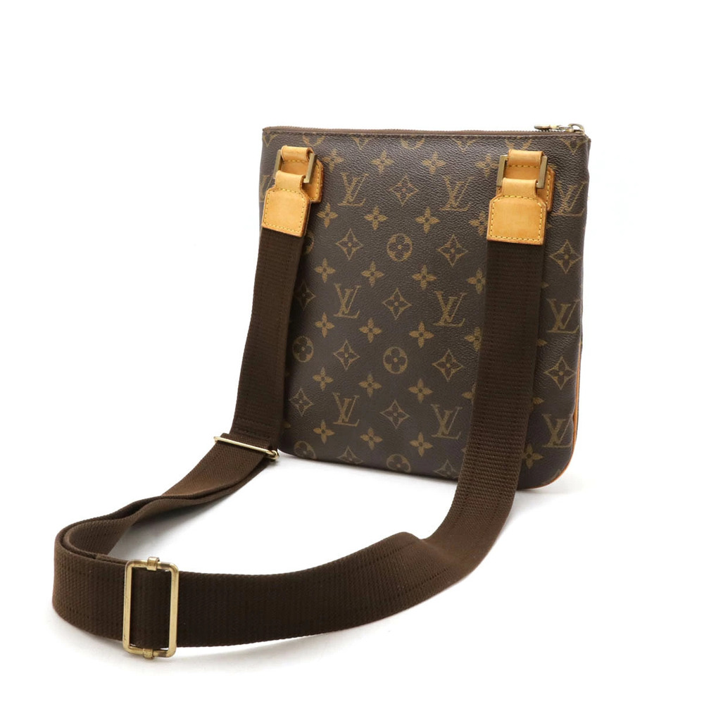 Louis Vuitton Monogram Shoulder Pochette Bosphore Crossbody Bag Brown